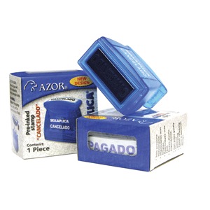 SELLO PREENTINTADO PAGADO AZUL