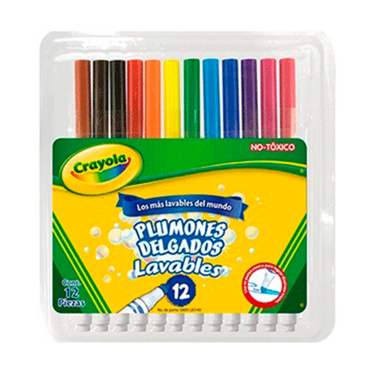 MARCADORES CRAYOLA LAVABLES 12U