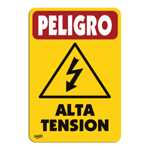 LETRERO PELIGRO ALTA TENSION PLACA AMA