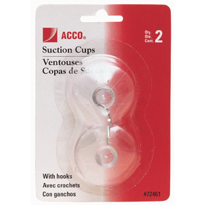 COPA DE SUCCION ACCO C/GANCHO PAQUETE C/2