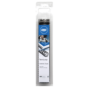 TWIN LOOP 7/16 NEGRO C/20