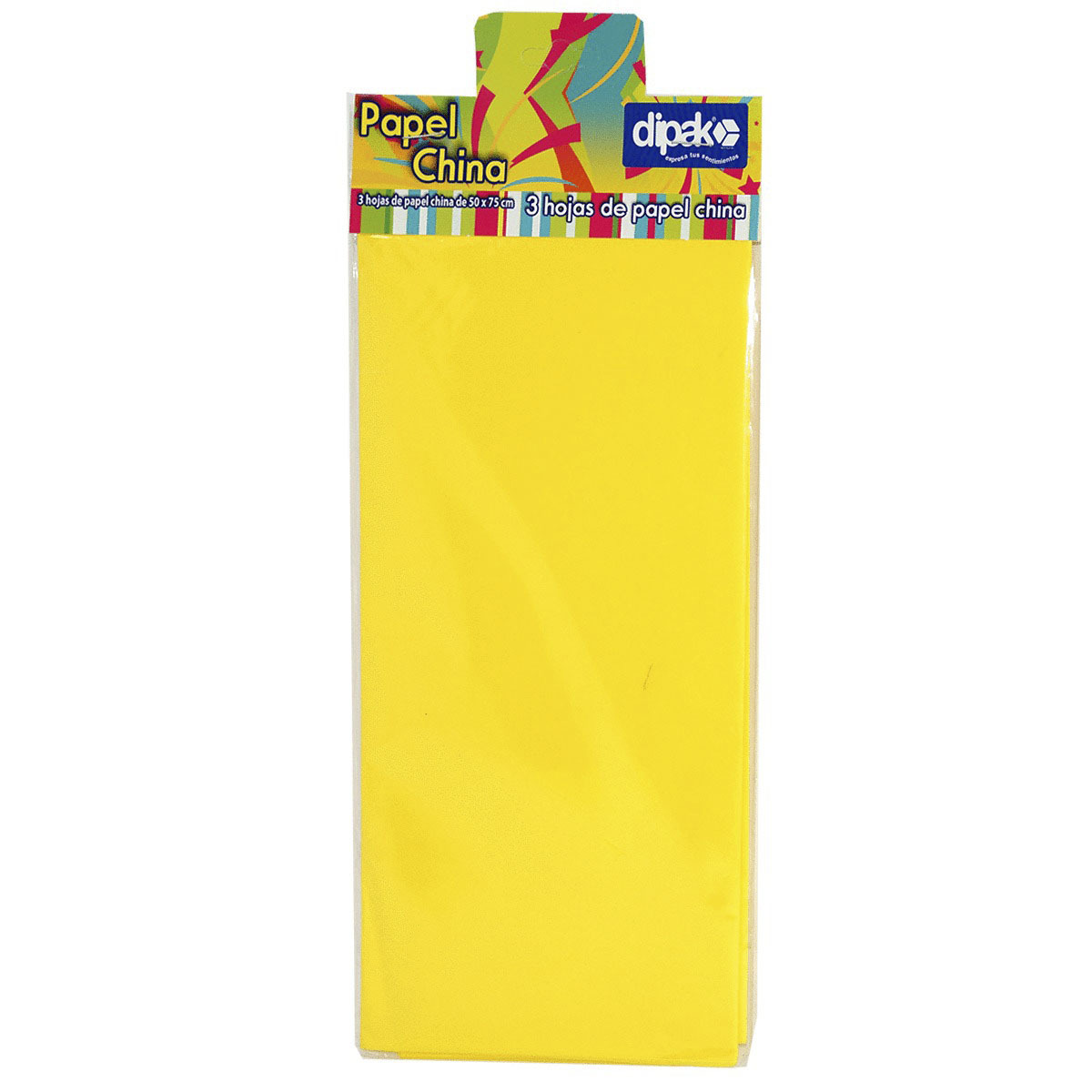 PAPEL DE CHINA DIPAK 3 HOJAS AMARILLO