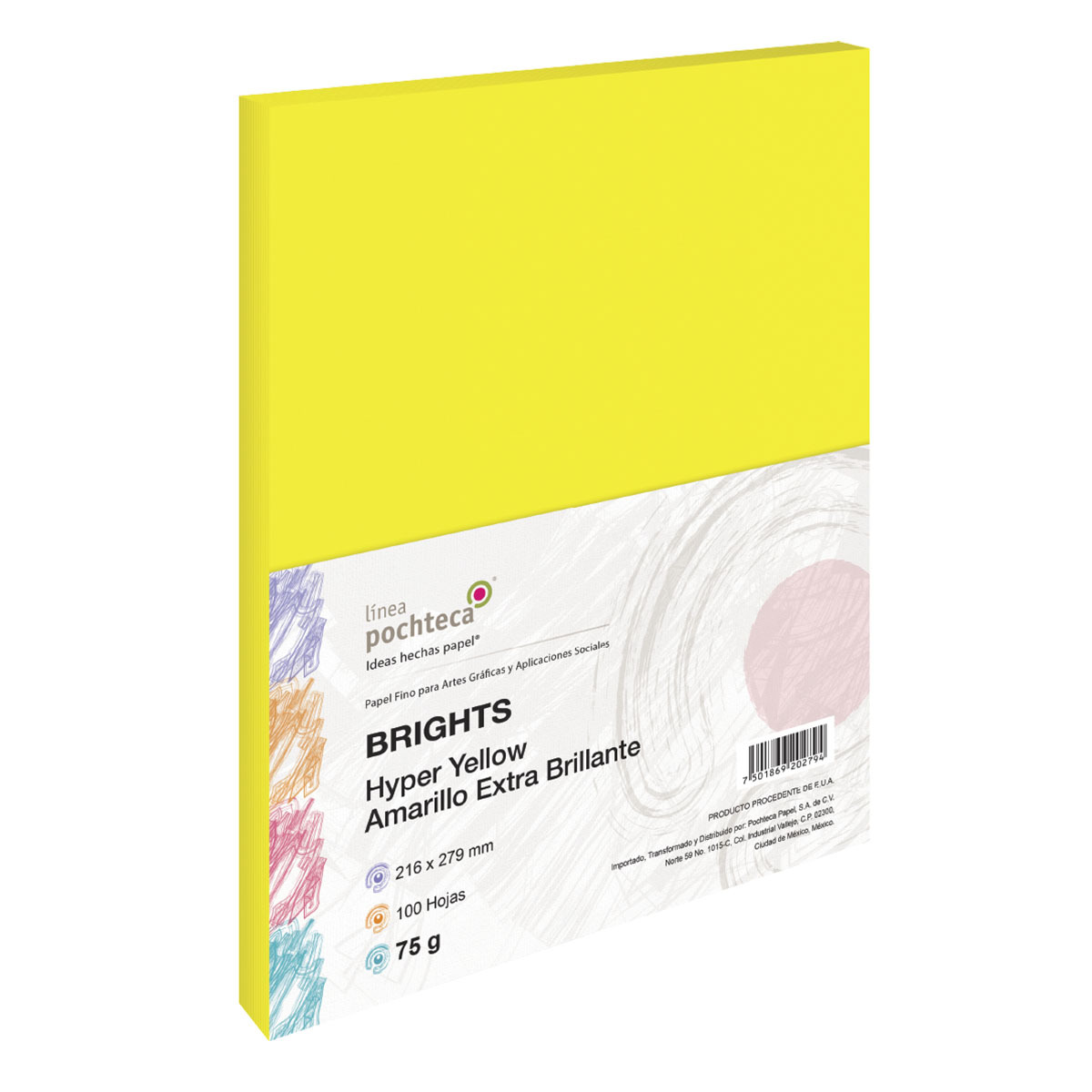 PAPEL BRIGHT AMARILLO 100HJ 75