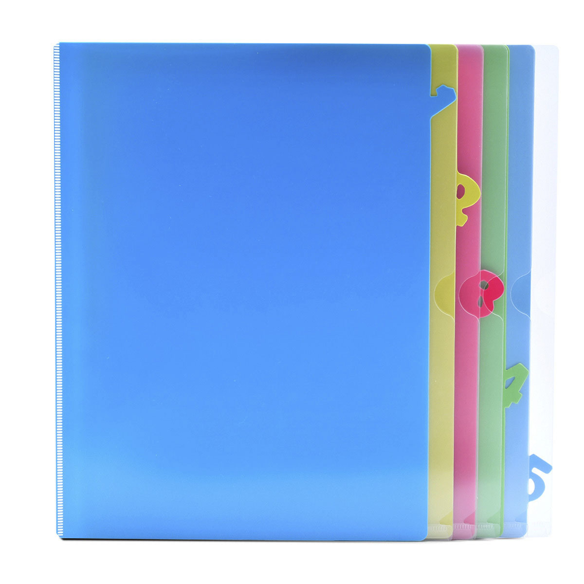 FOLDER PORTADOCUMENTOS TCARTA C/PESTANA EN NUMERO DE COLOR 1-5
