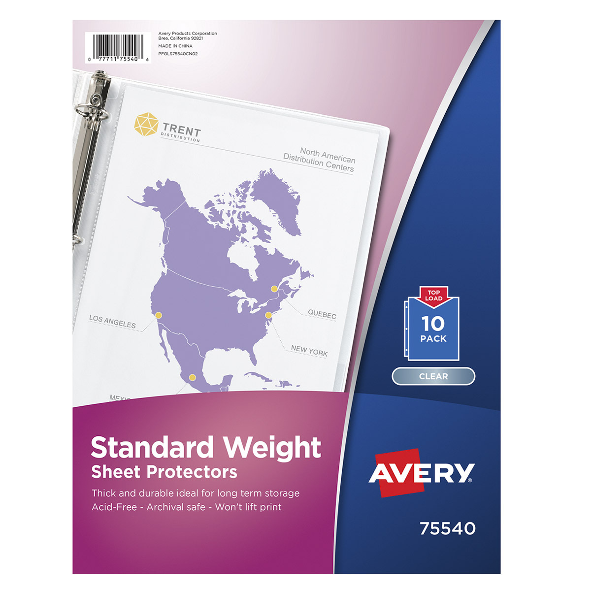 PROTECTORES DE HOJA TRANSPARENTE 10 PZ