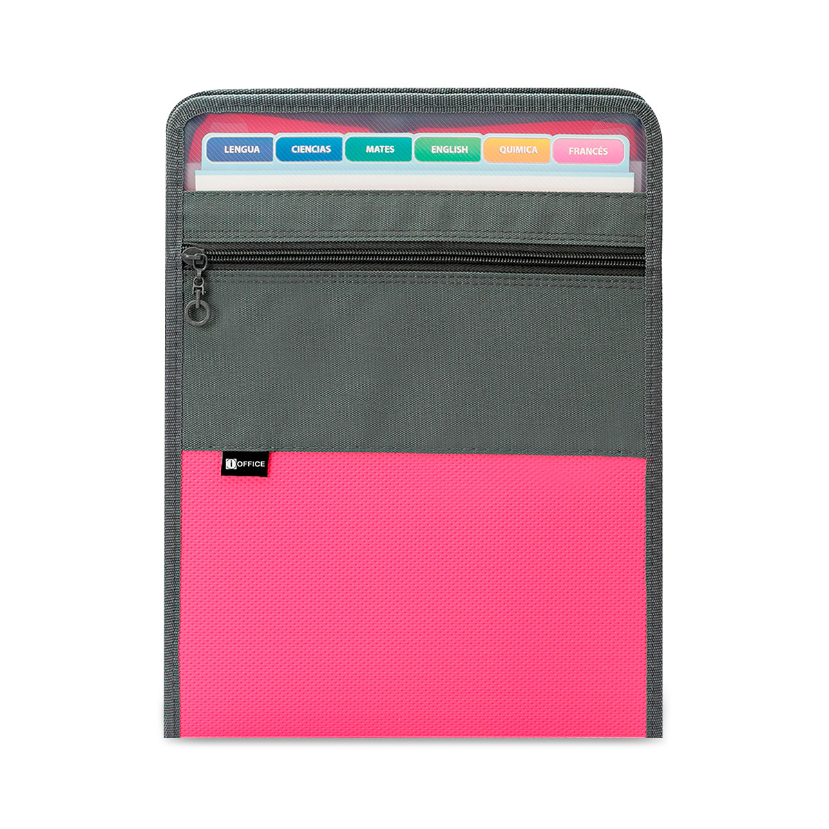 ARCHIVO EXPANDIBLE VERTICALDE TELA CON ZIPPER7 BOLSILLOS IO-ZP201