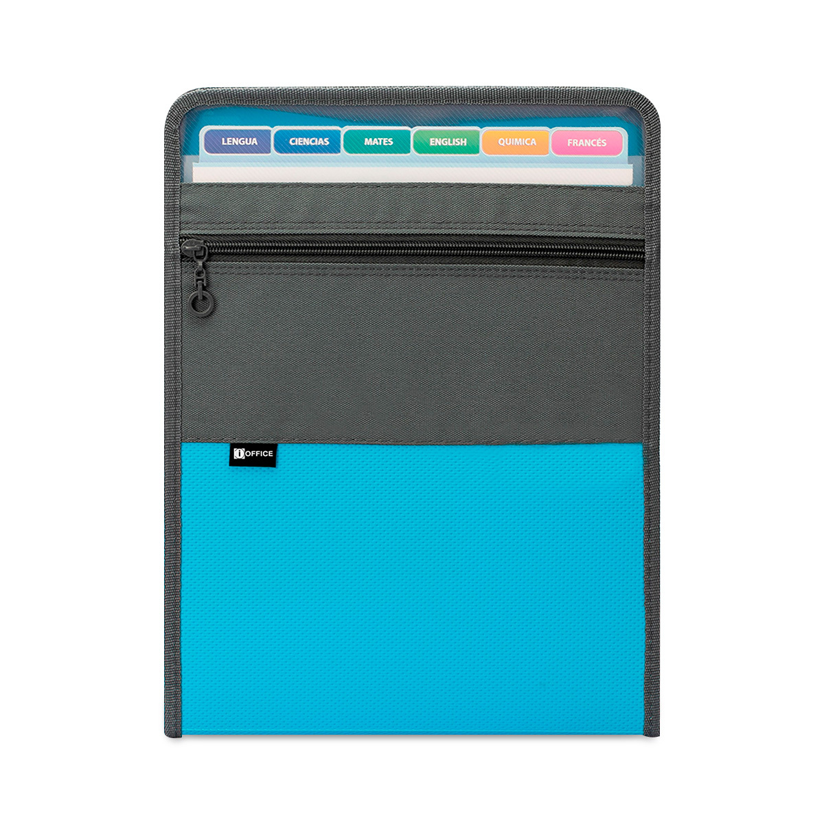 ARCHIVO EXPANDIBLE VERTICALDE TELA CON ZIPPER7 BOLSILLOS IO-ZP301