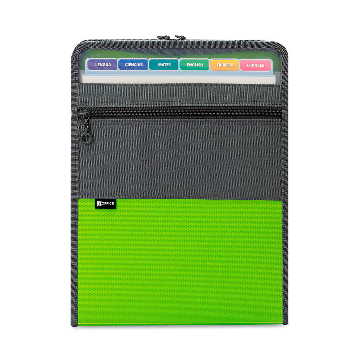 ARCHIVO EXPANDIBLE VERTICALDE TELA CON ZIPPER7 BOLSILLOS IO-ZP401