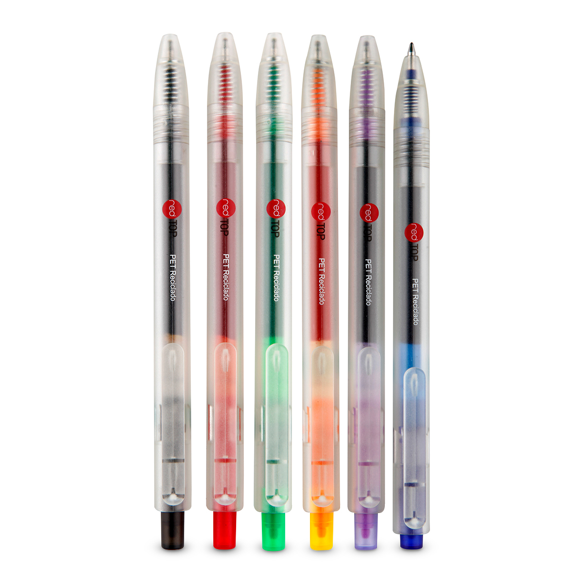 BOLIGRAFO RETRACTIL GEL PTO MEDIANO 0.7MM 6U