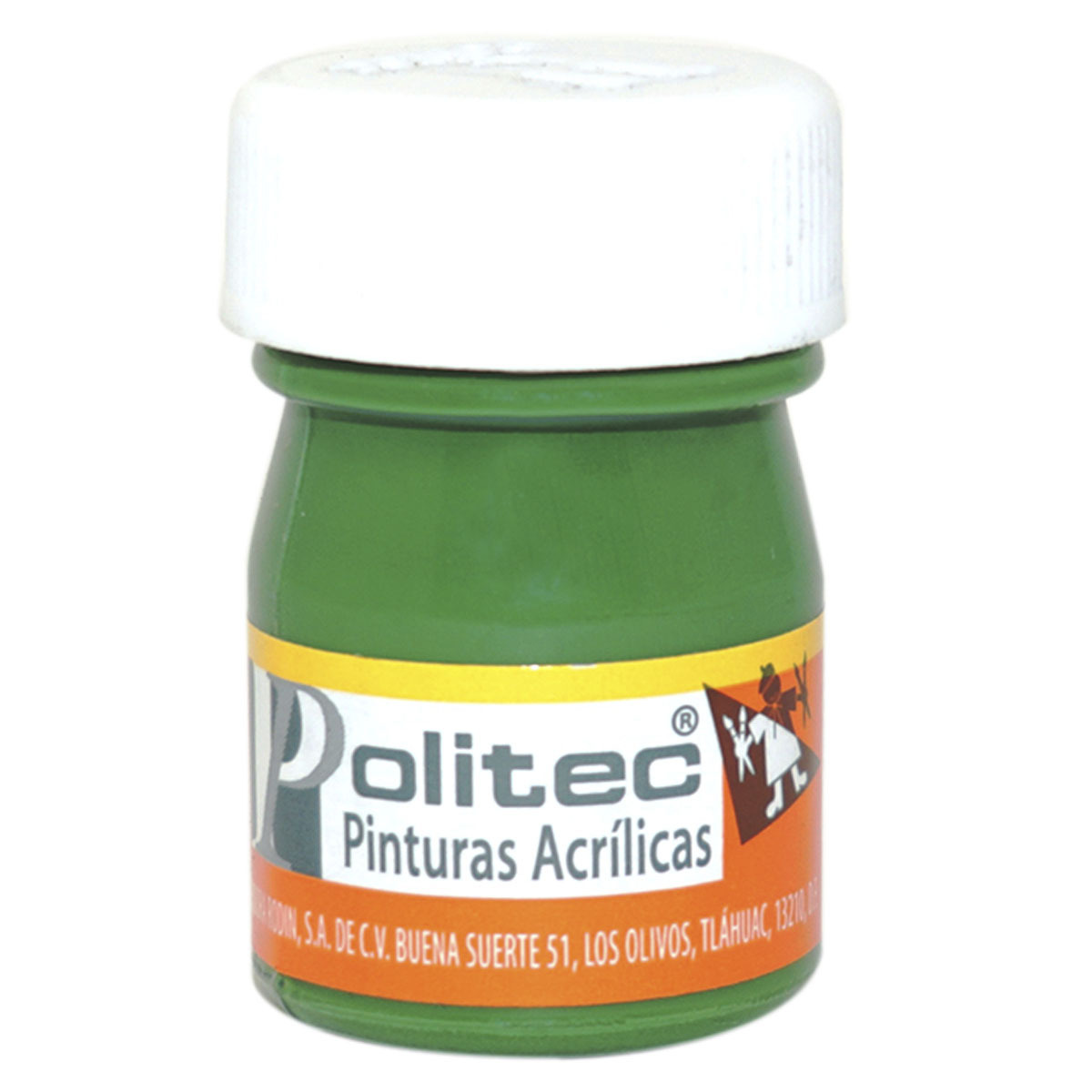PINTURA ACRILICA VERDE ORO POLITEC 20ML PZ