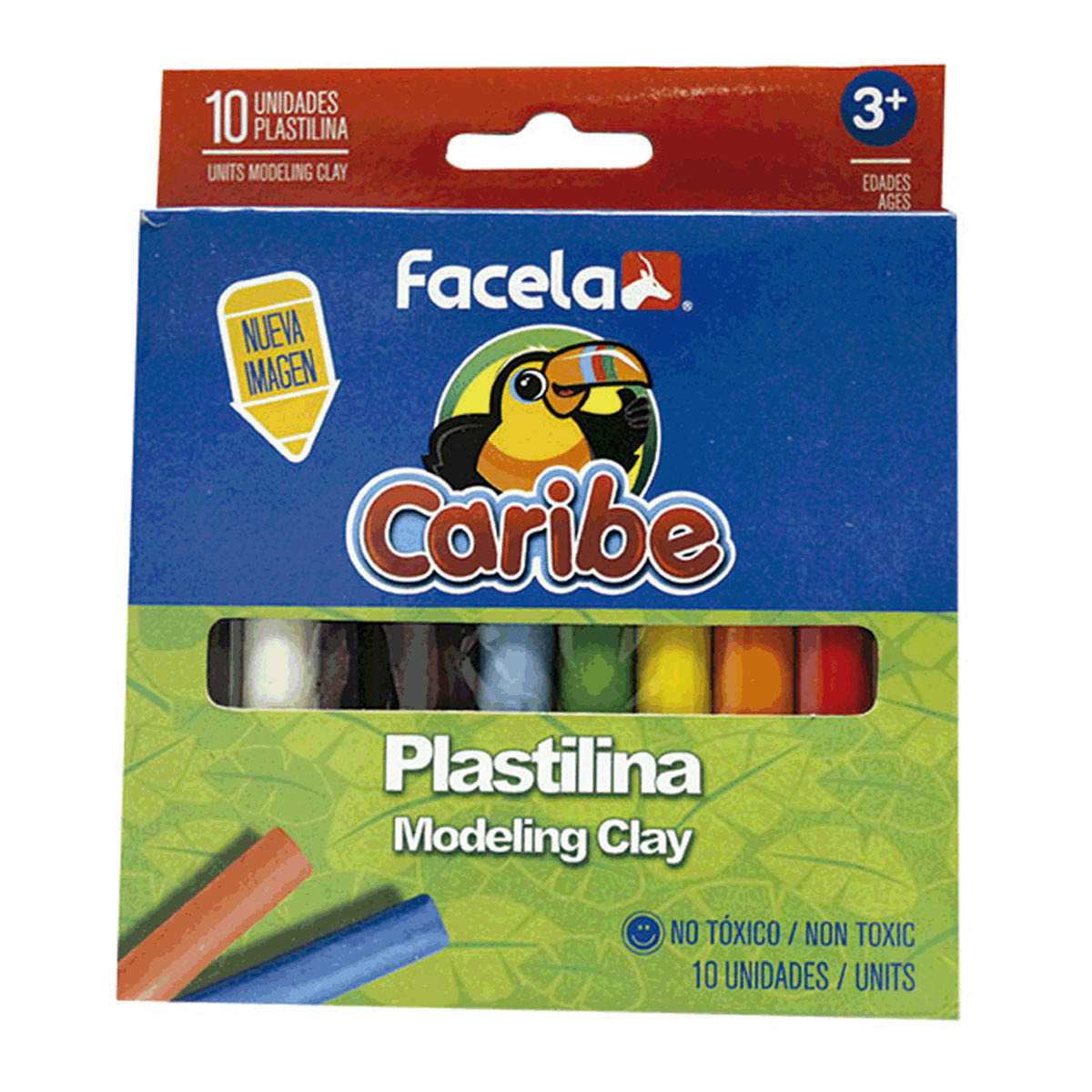 PLASTILINA 10 UNIDADES CARIBE
