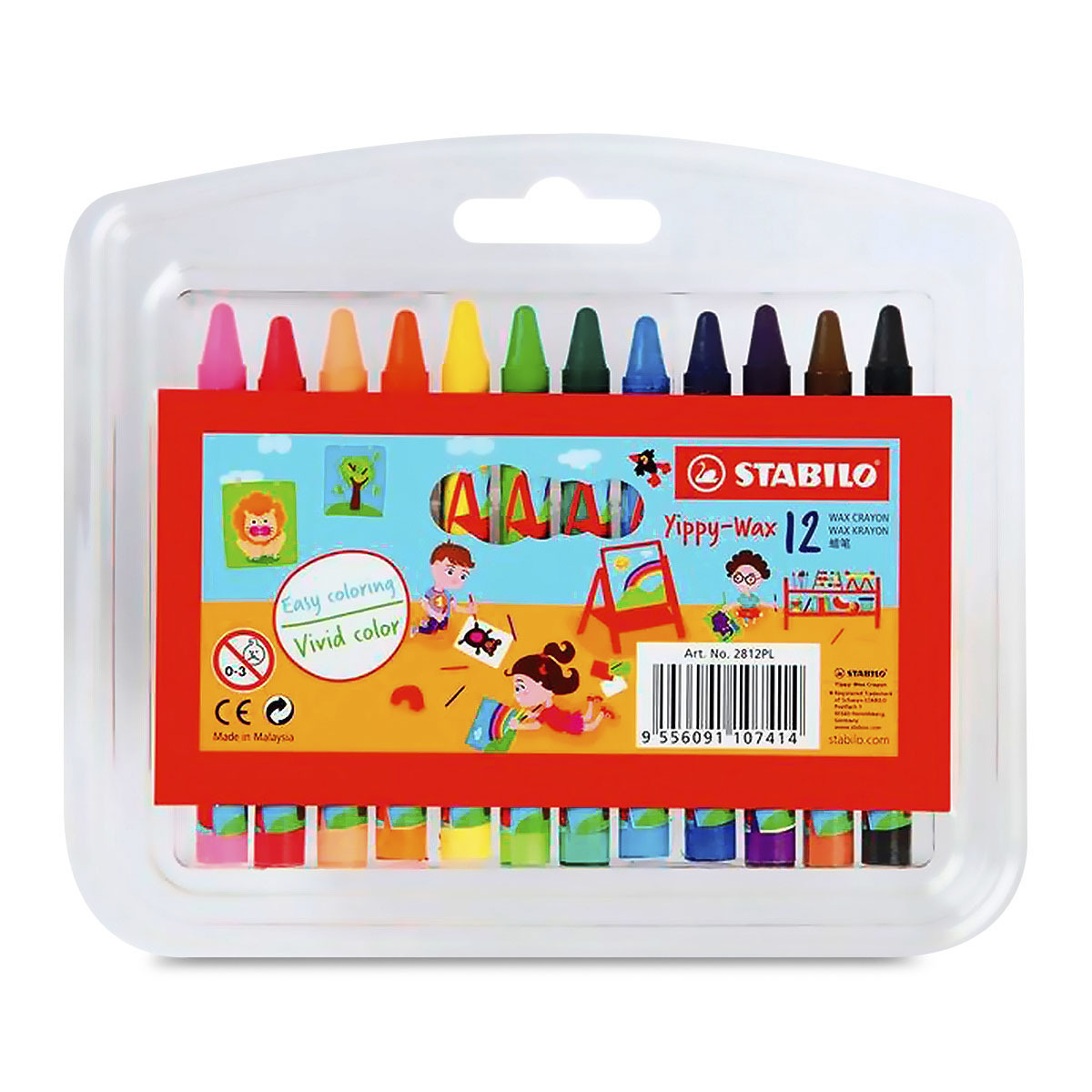 STABILO CRAYON DE CERA BLISTER 12U
