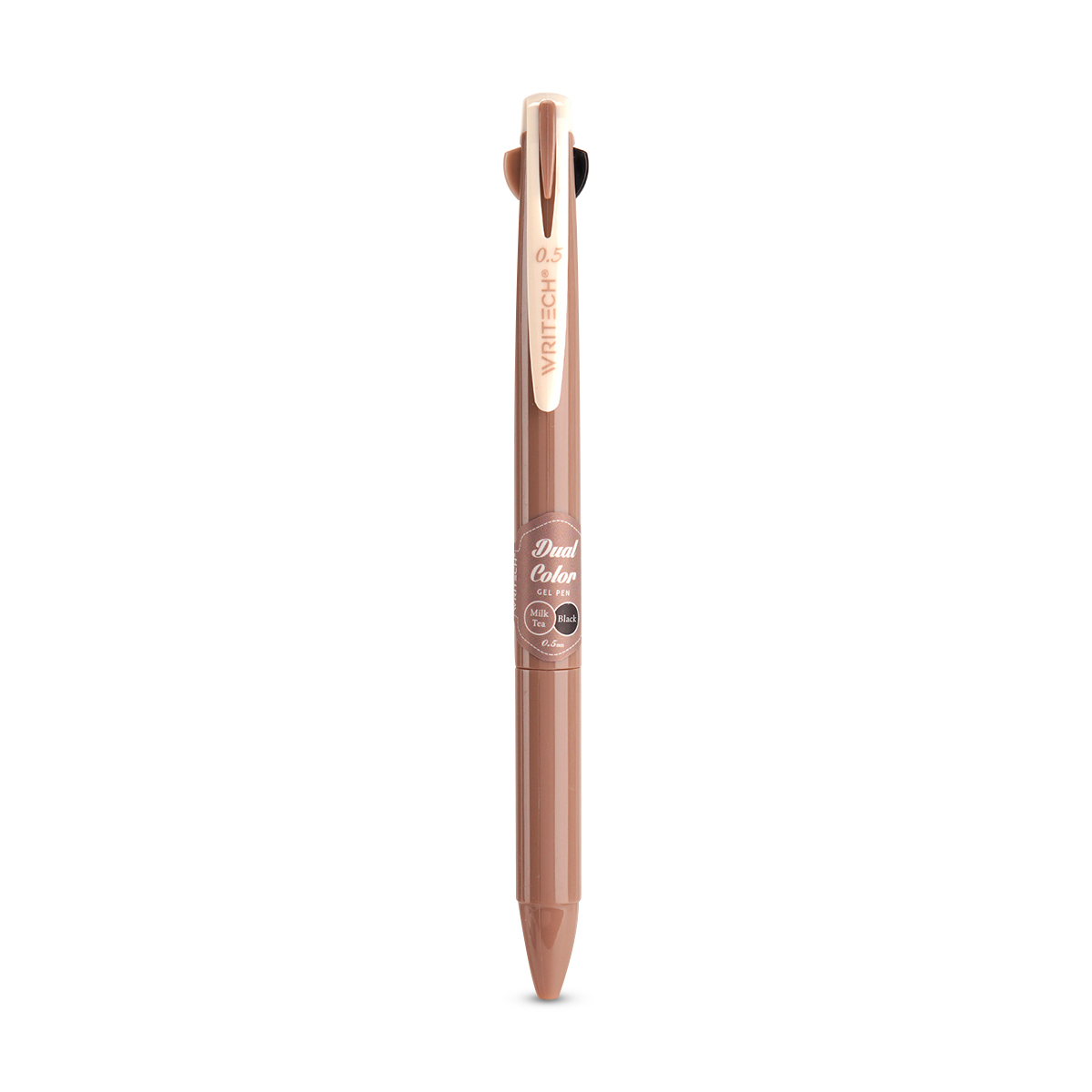 BOLIGRAFO GEL DUAL CAFE CLARO+NEGRO 0.7MM WRITECH