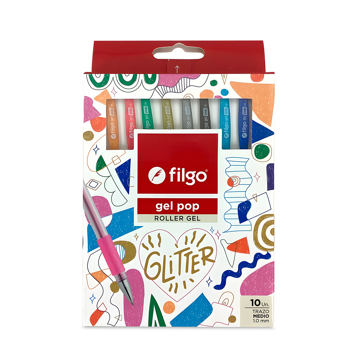BOLIGRAFO FILGO ROLLER GEL GEL POP GLITTER 10U