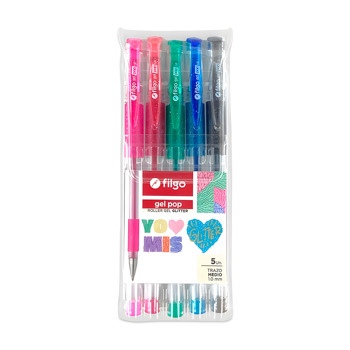 BOLIGRAFO FILGO ROLLER GEL GEL POP GLITTER 5U