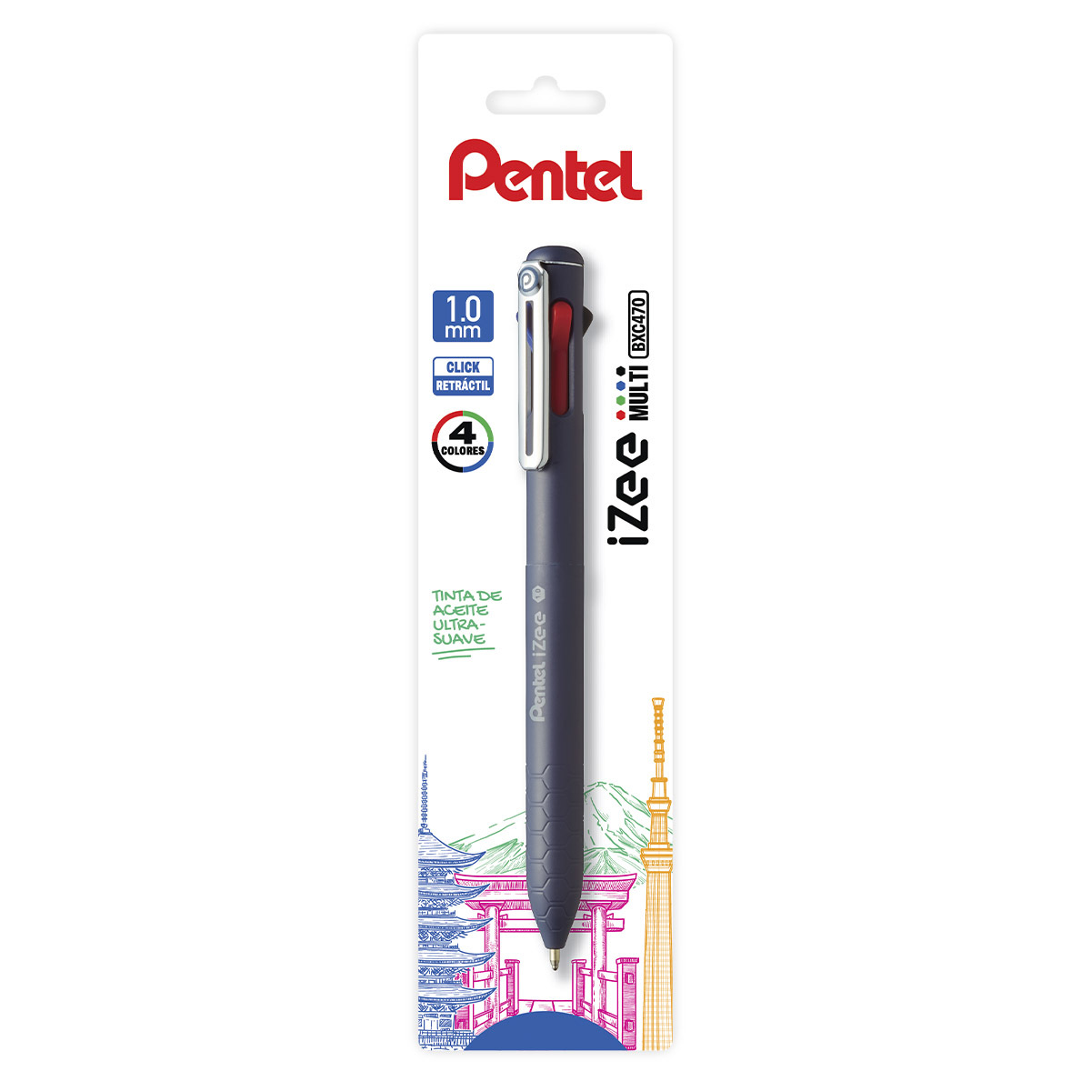 BOLIGRAFO PENTEL IZEE DE ACEITE 1.0MM AZUL 1U