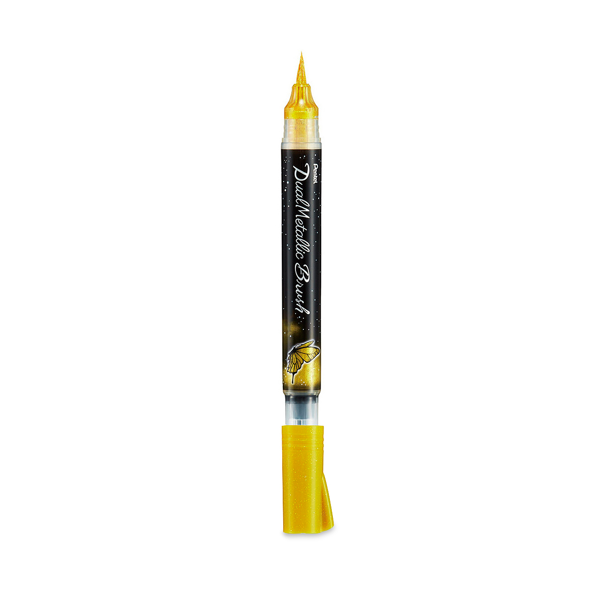 MARCADOR DOBLE PUNTA PENTEL METALICO DORADO 1U