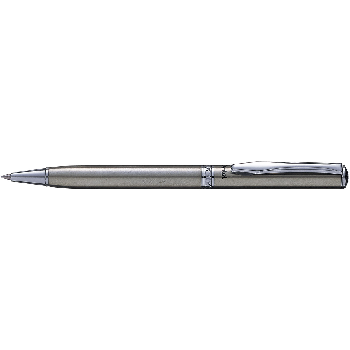 BOLIGRAFO PENTEL DE ACIETE STERLING GIRATORIO PLATEADO 0.8MM (ESTUCHE)
