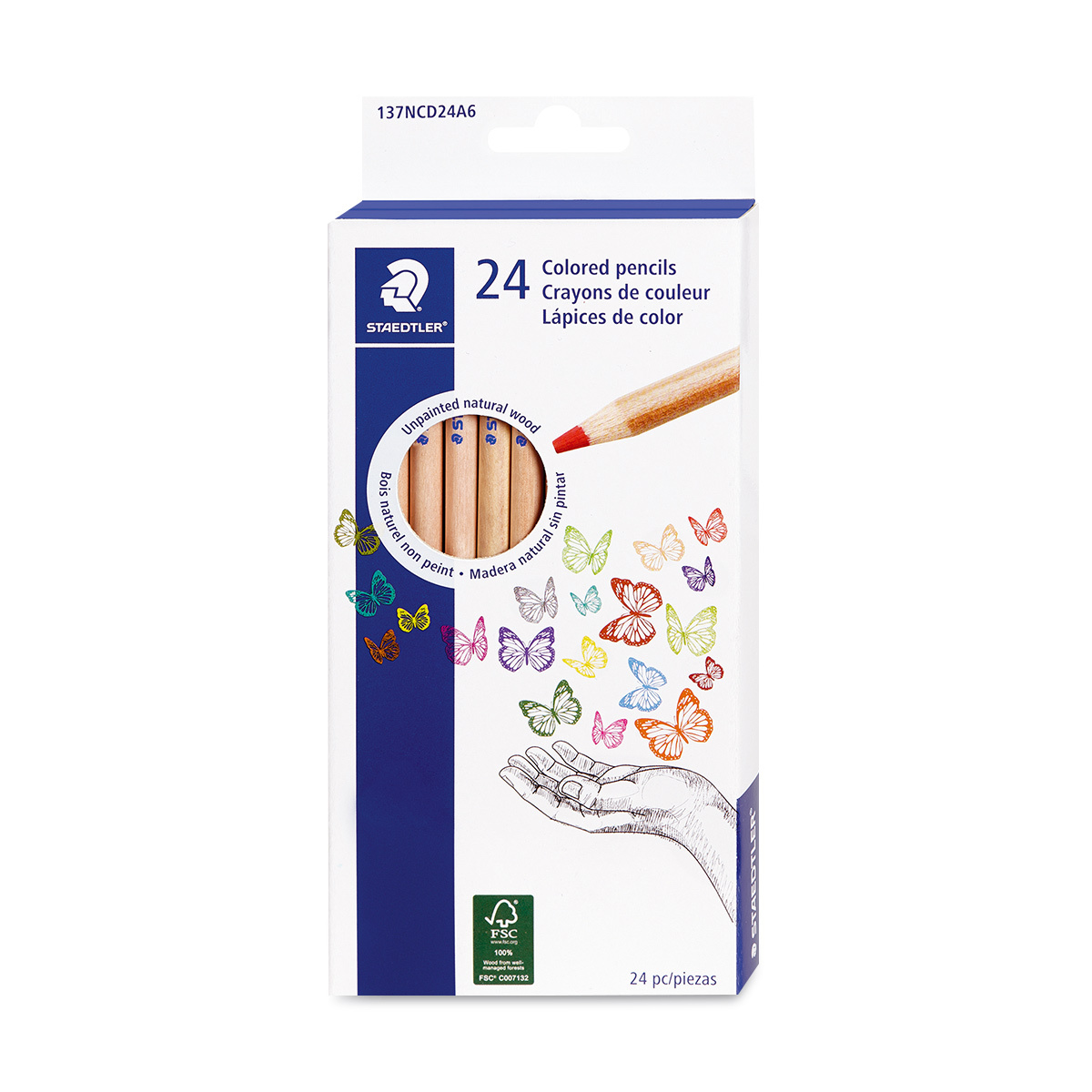 LAPICES DE COLOR STAEDTLER MADERA NATURAL 24U