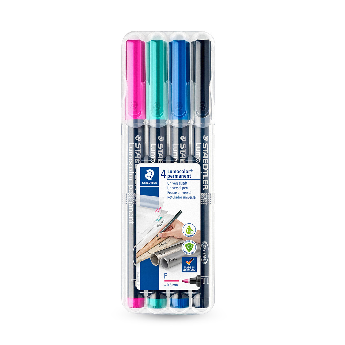 MARCADORES PERMANENTE STAEDTLER LUMOCOLOR FINO 4U