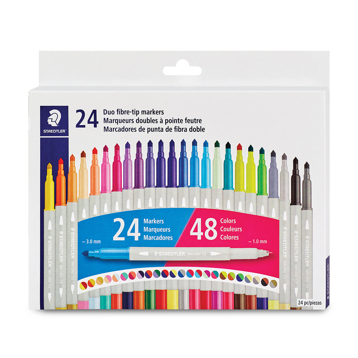 MARCADORES STAEDTLER 2 EN 1 24U (48 COLORES)