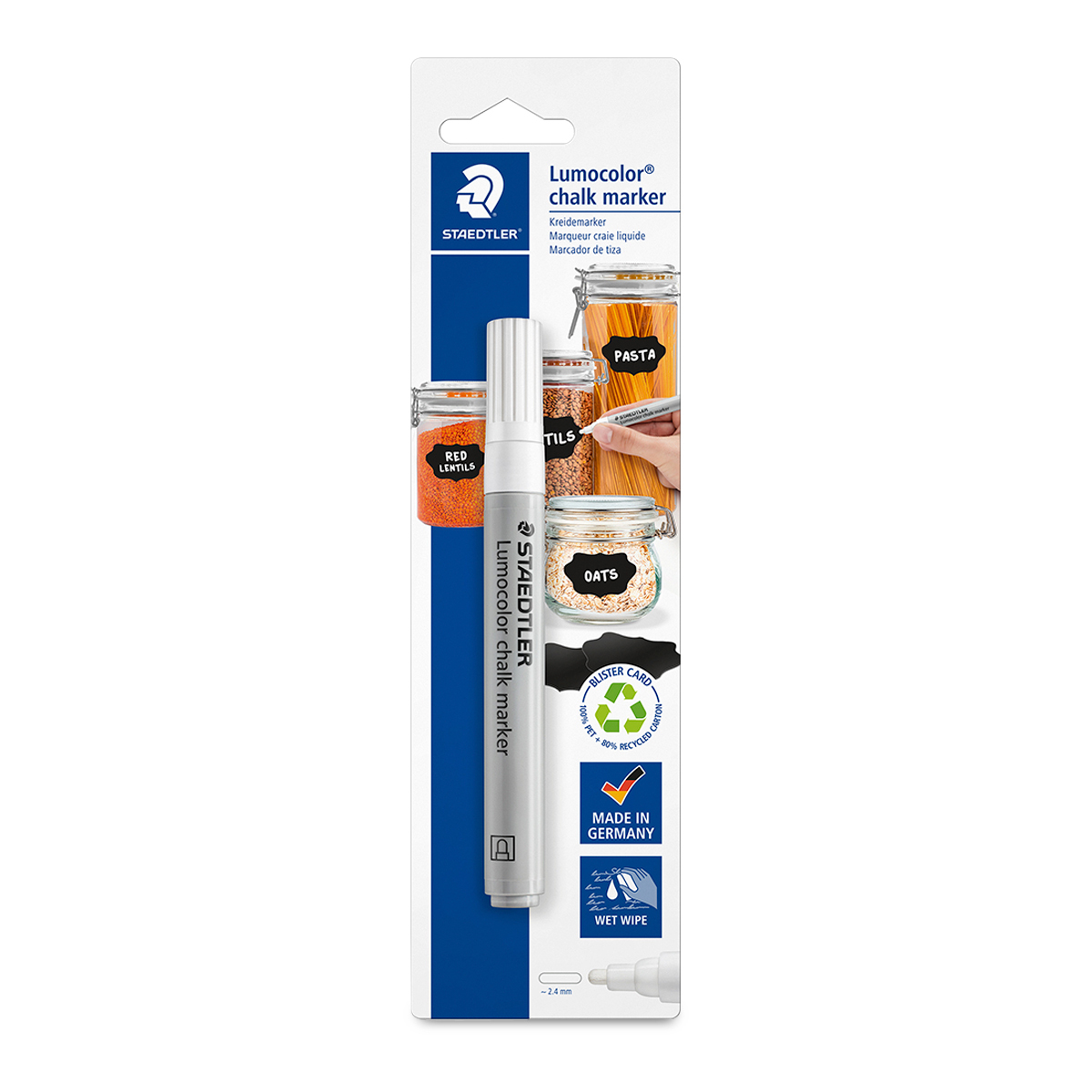MARCADOR STAEDTLER LUMOCOLOR BLANCO YESO
