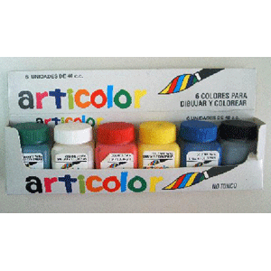 TEMPERA MATE ARTICOLOR 30ML 6U