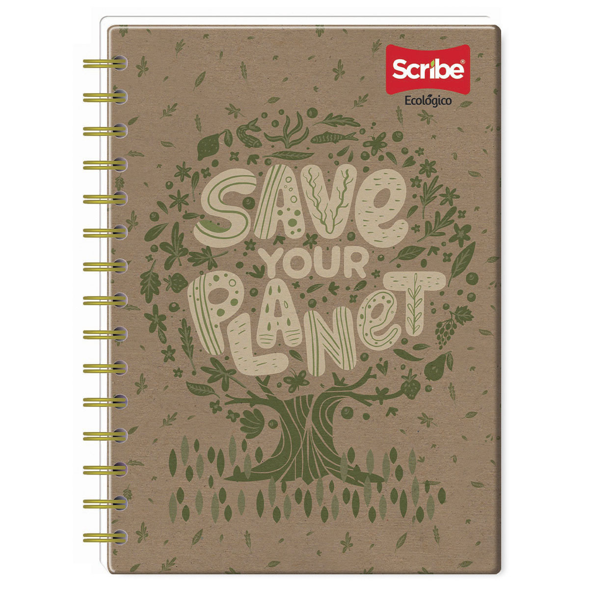 CUADERNO ESPIRAL RAYA SCRIBE (ECOLOGICO, DOBLE ARILLO, 200 HOJAS)