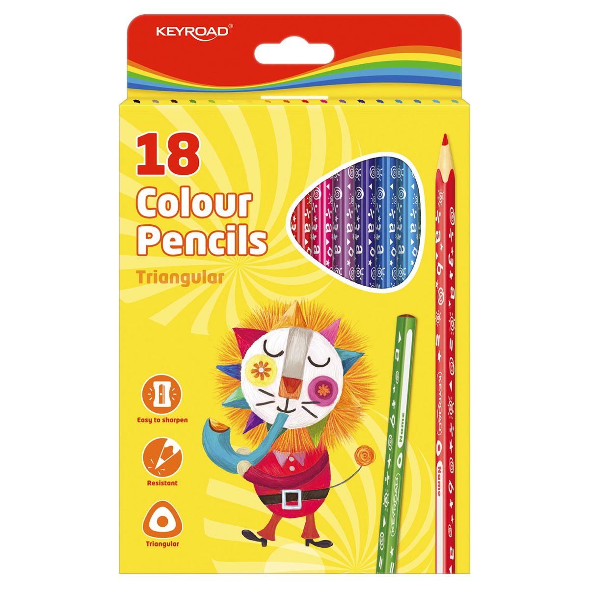 LAPICES DE COLOR KEYROAD TRIANGUALAR 18U