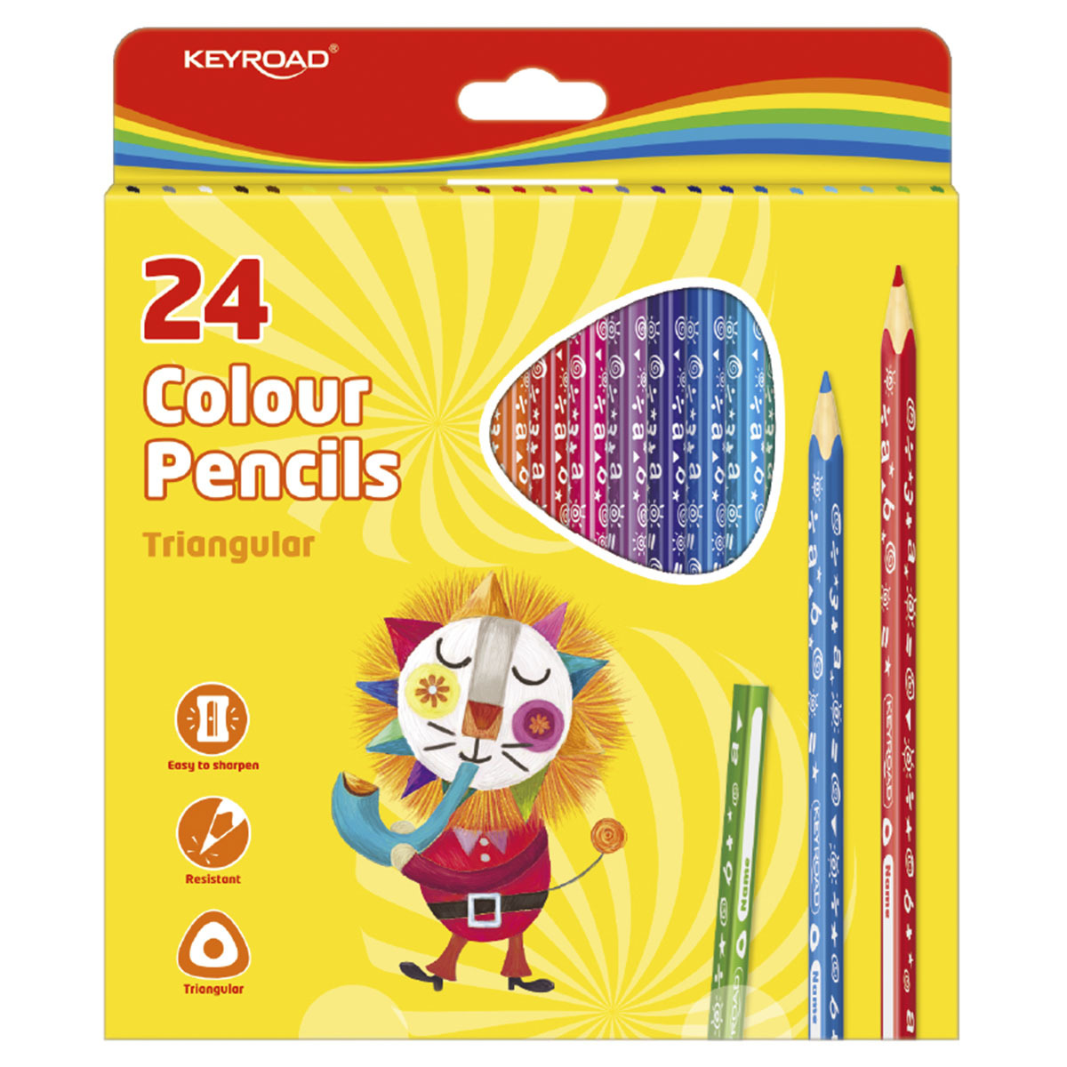 LAPICES DE COLOR KEYROAD TRIANGUALAR 24U