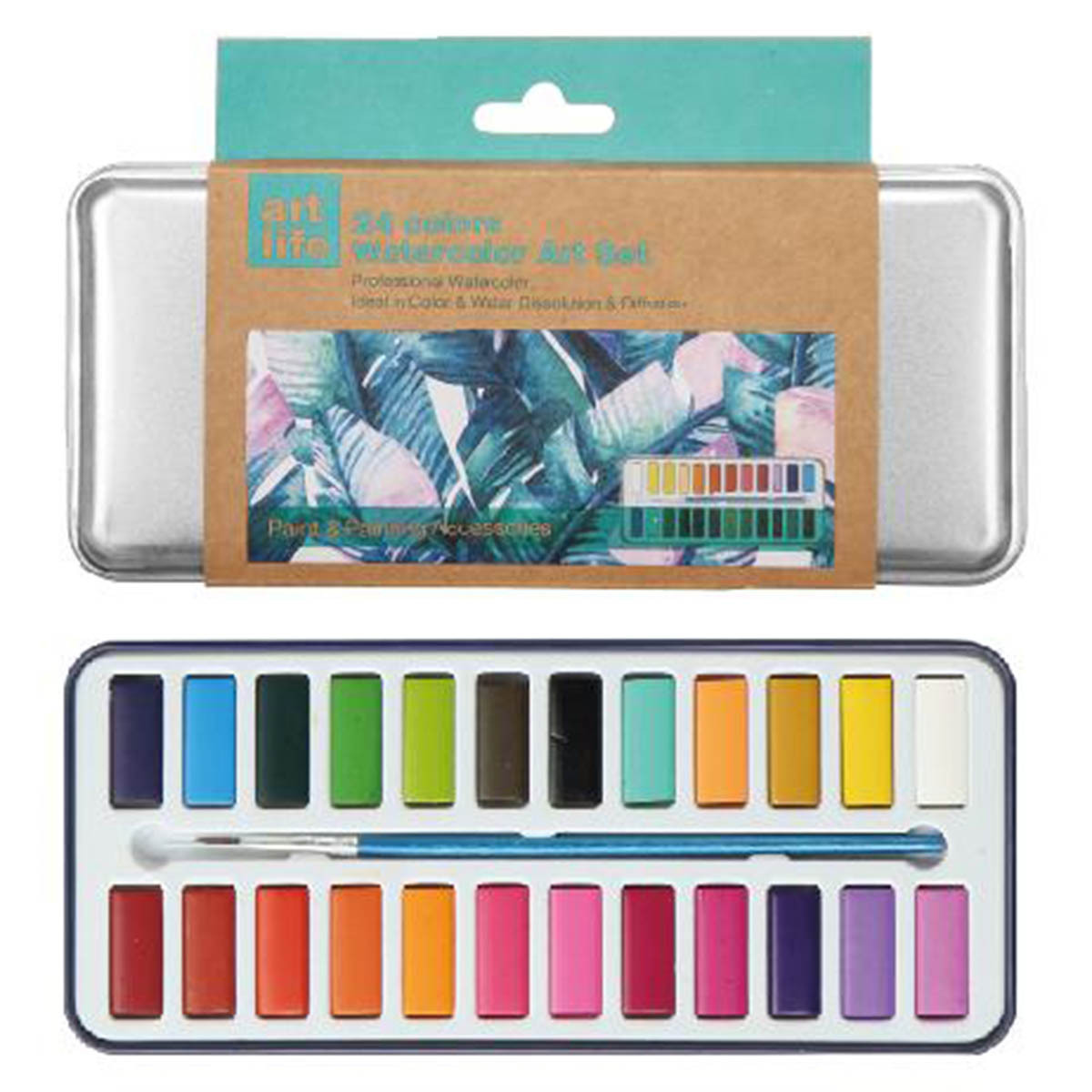 ACUARELAS PROFESIONALES TREE IN ART 24 COLORES