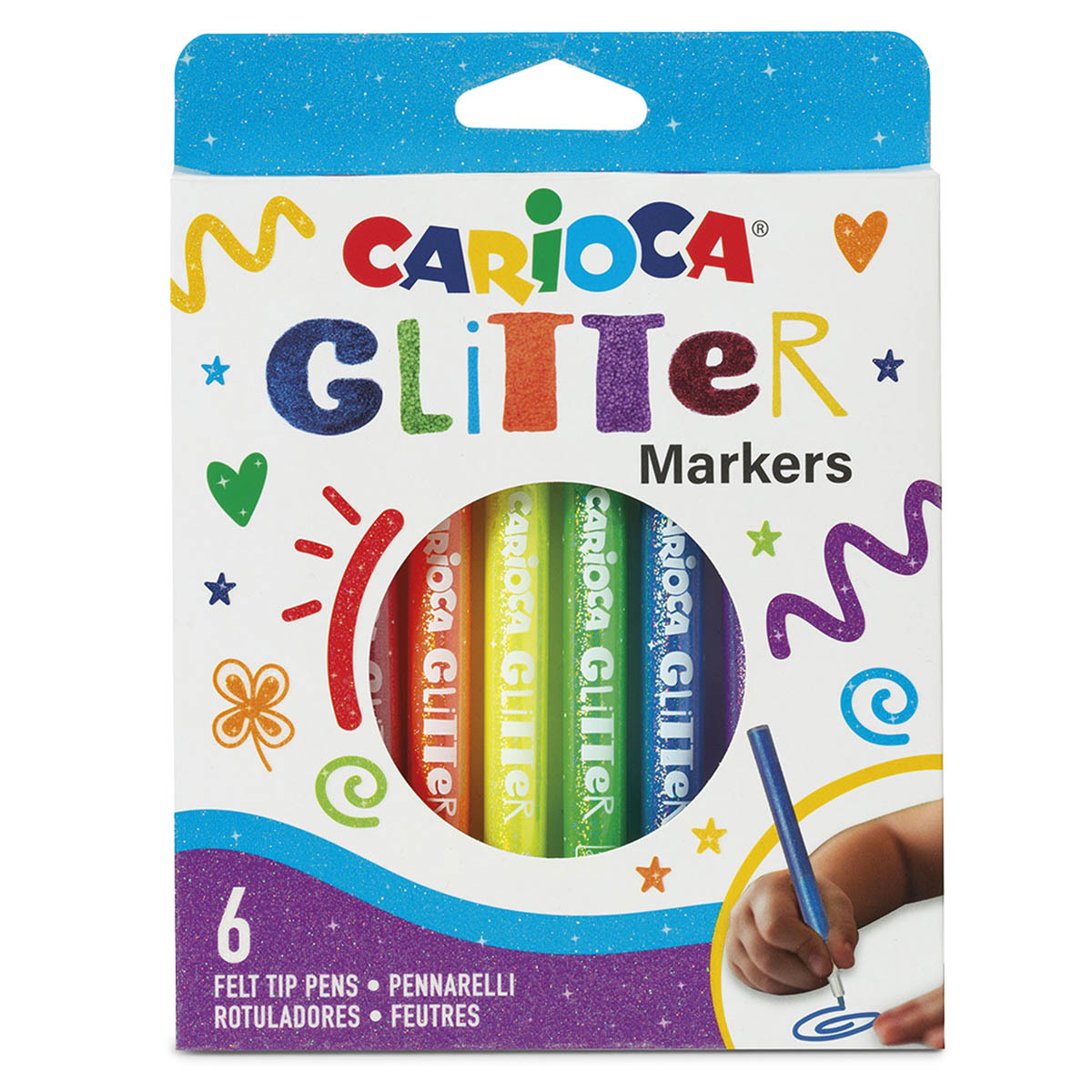 MARCADORES CARIOCA GLITTER 6U