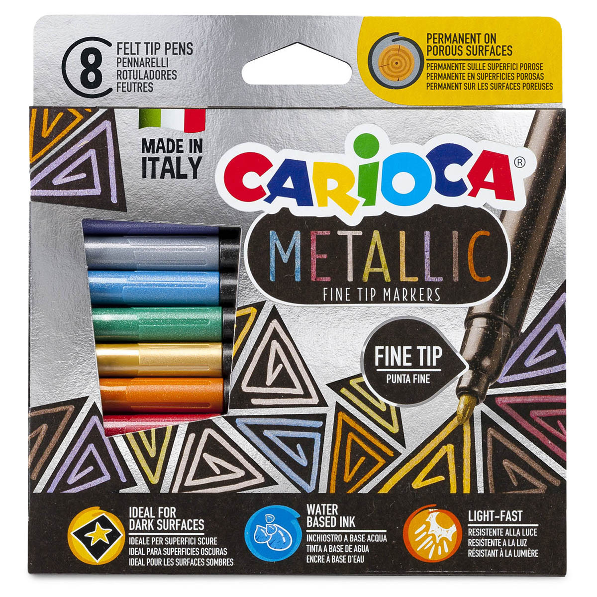 MARCADORES CARIOCA METALICOS PUNTO FINO 8U