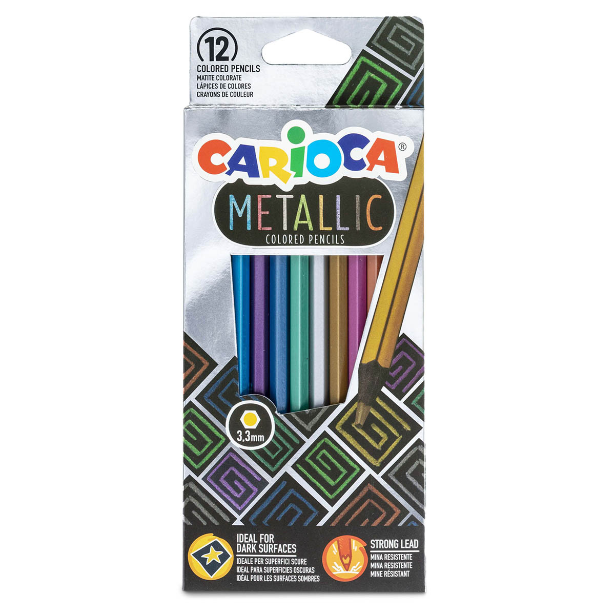 LAPICES DE COLORES CARIOCA METALICOS 12U