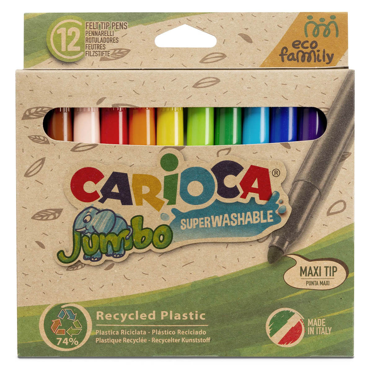 MARCADORES CARIOCA ECO JUMBO 12U