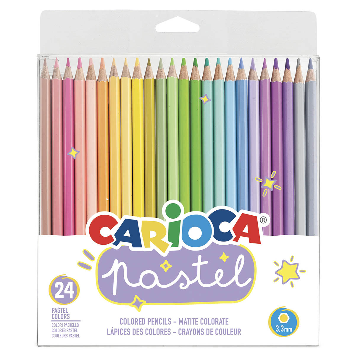 LAPICES DE COLOR CARIOCA PASTEL 24U