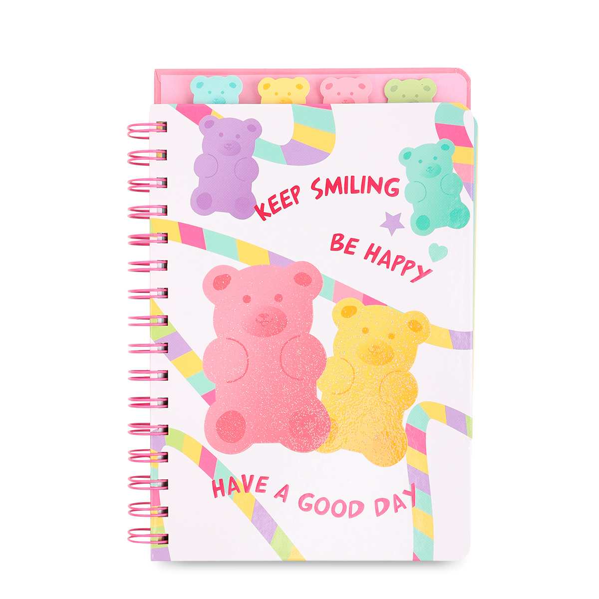 CUADERNO ESPIRAL GUMMY BEAR CON DIVISIONES 100H