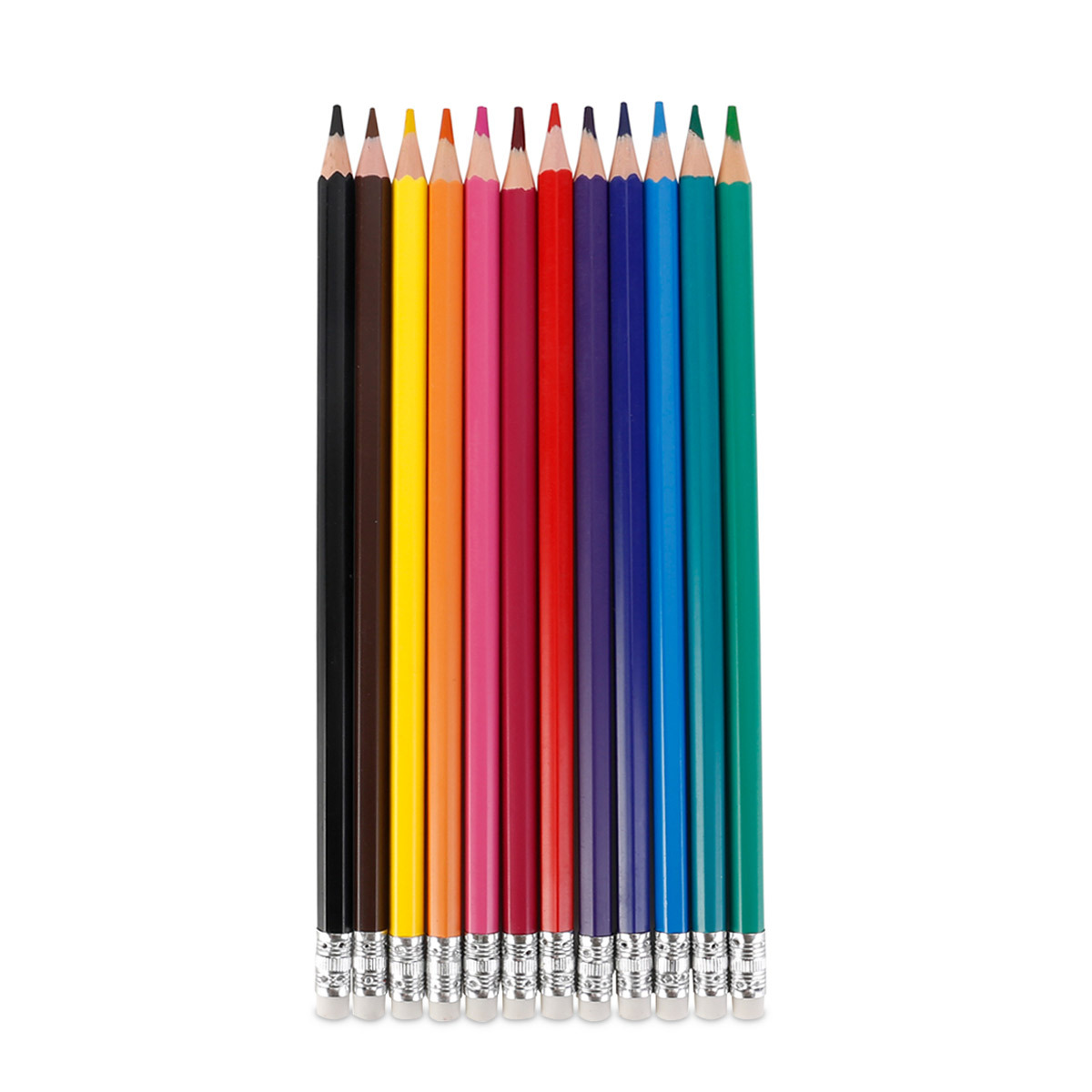 LAPICES DE COLOR CON BORRADOR EAGLE SIN MADERA 12U