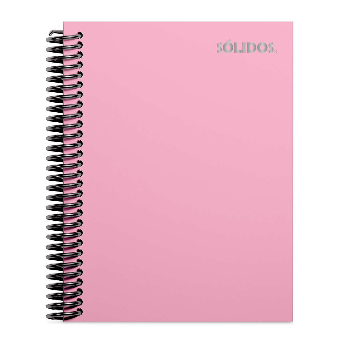 CUADERNO SOLIDO ESPIRAL CARTA PASTA FLEXIBLE ROSA 100H LINEAS