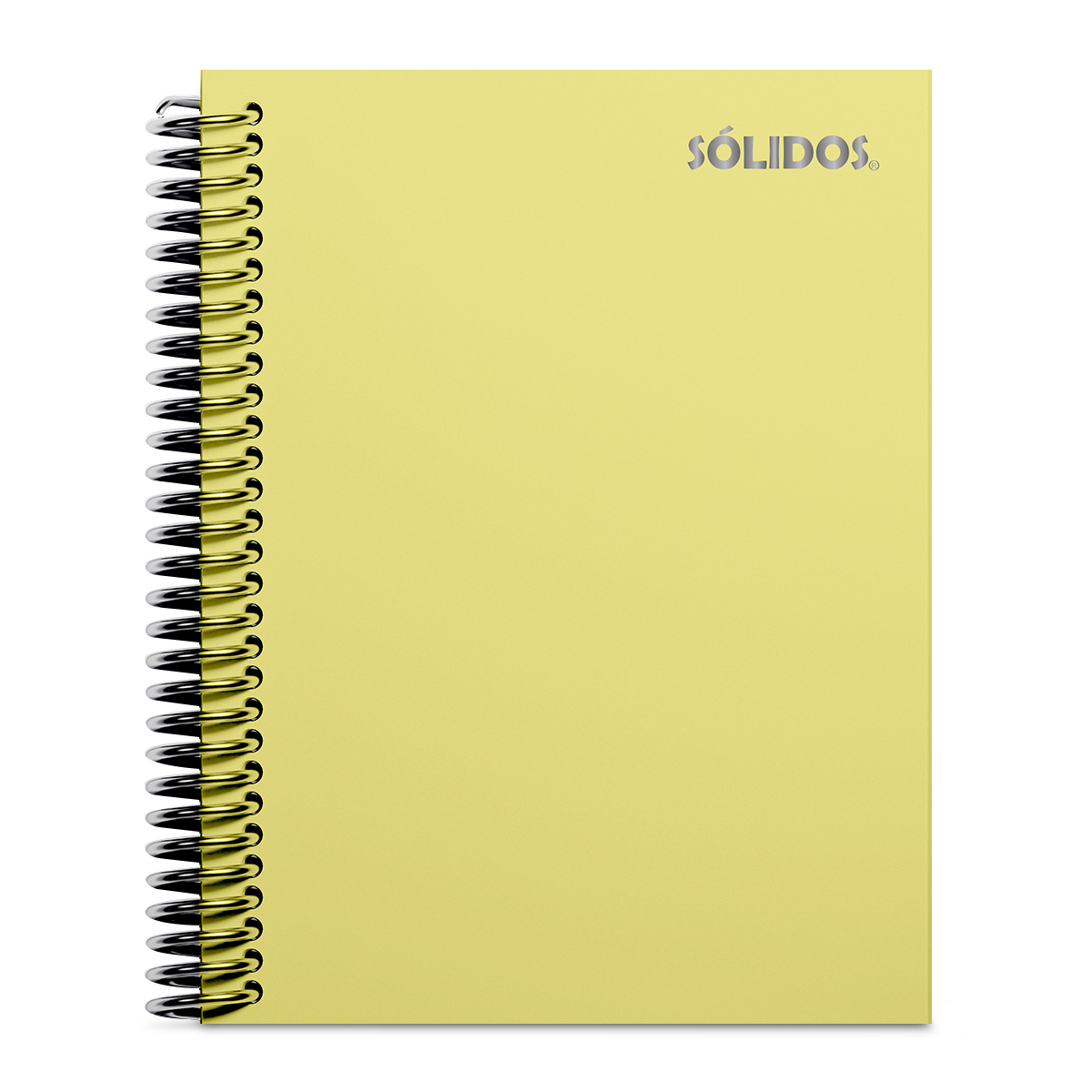 CUADERNO SOLIDO ESPIRAL CARTA PASTA FLEXIBLE AMARILLO 100H LINEAS