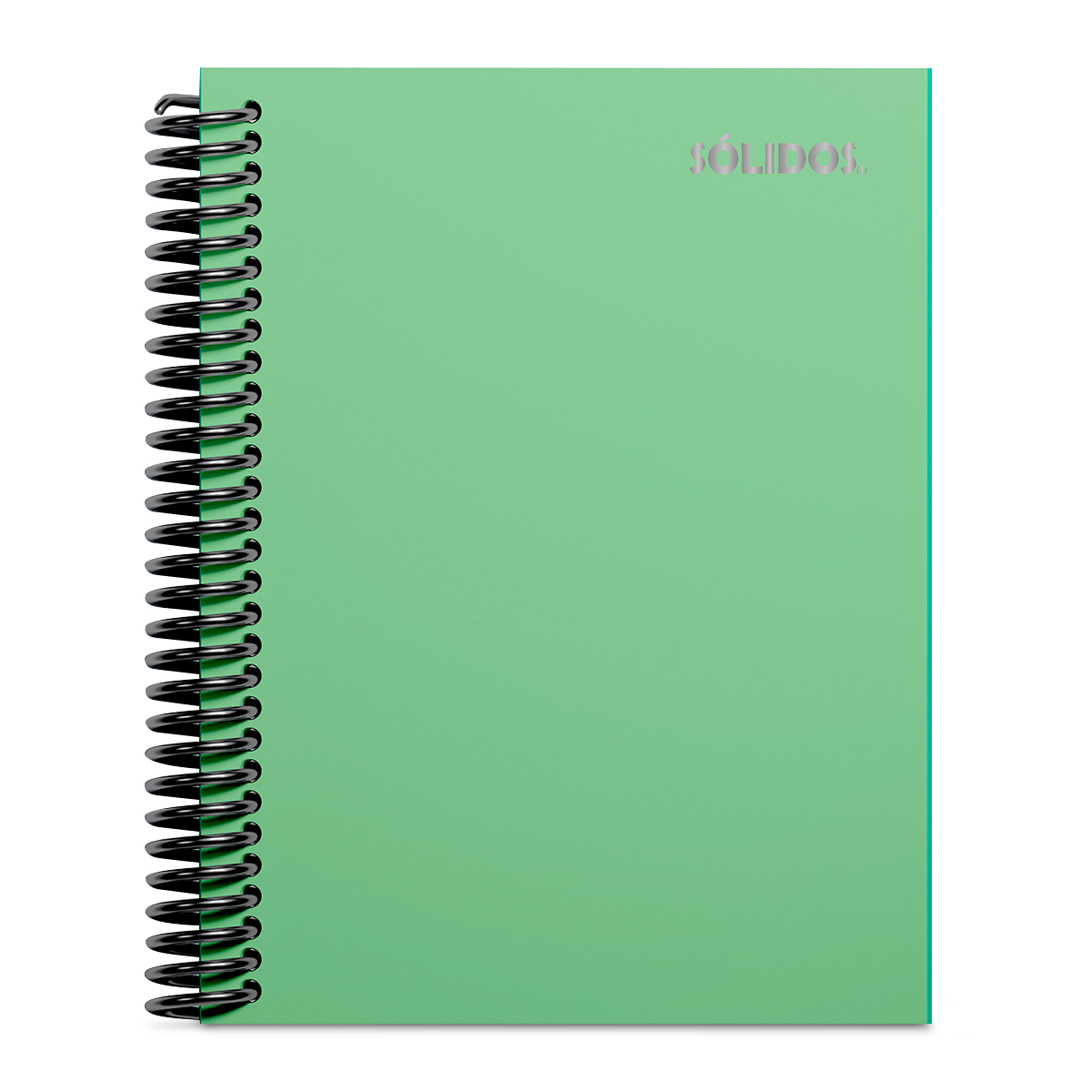 CUADERNO SOLIDO ESPIRAL CARTA PASTA FLEXIBLE MENTA 100H LINEAS