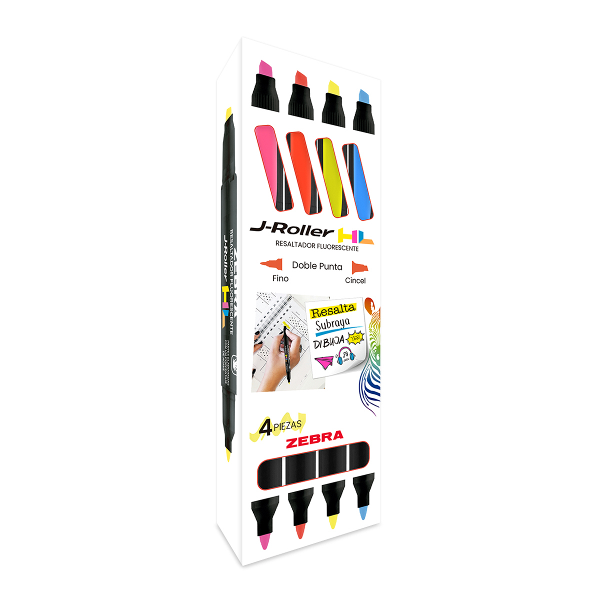 MARCATEXO ZEBRA J-ROLLER HL SURTIDO 4U
