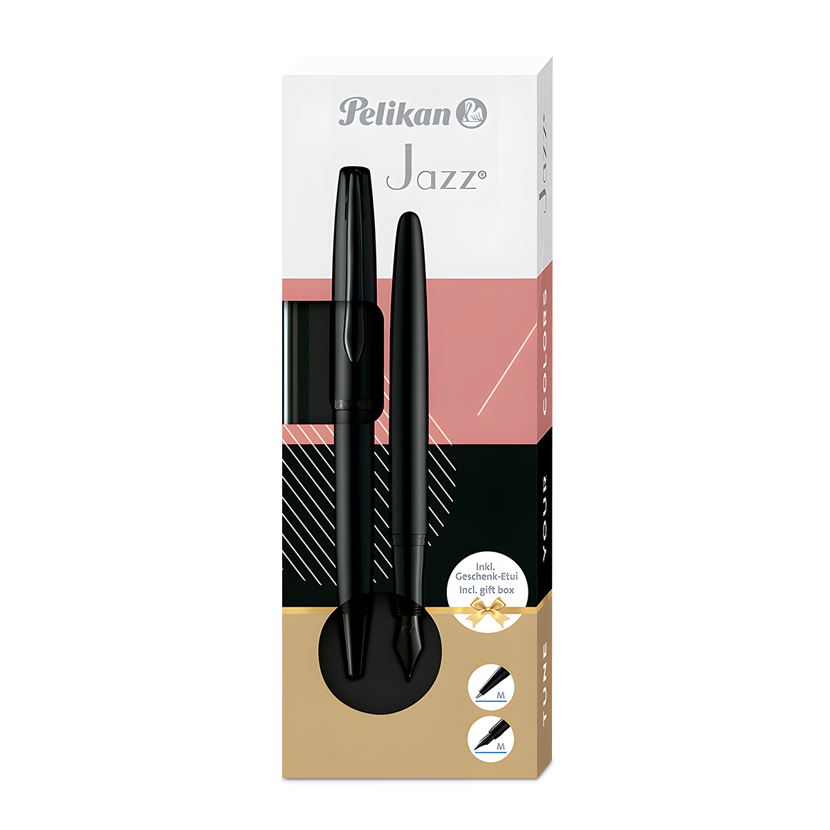 SET PLUMA FUENTE Y BOLIGRAFO JAZZ NOBLE ELEGANCE NEGRA