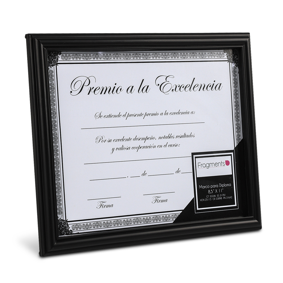 MARCO PARA RECONOCIMIENTOS OFFICE DEPOT 8.5 X 11 COLOR NEGRO