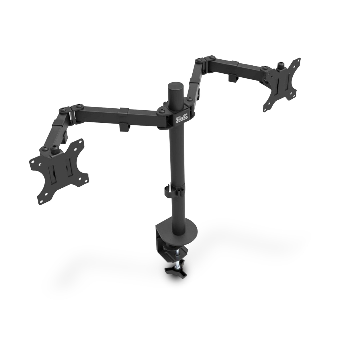 SOPORTE KLIPX PARA MONITOR DOBLE, BRAZOS ARTICULADOS KPM-310
