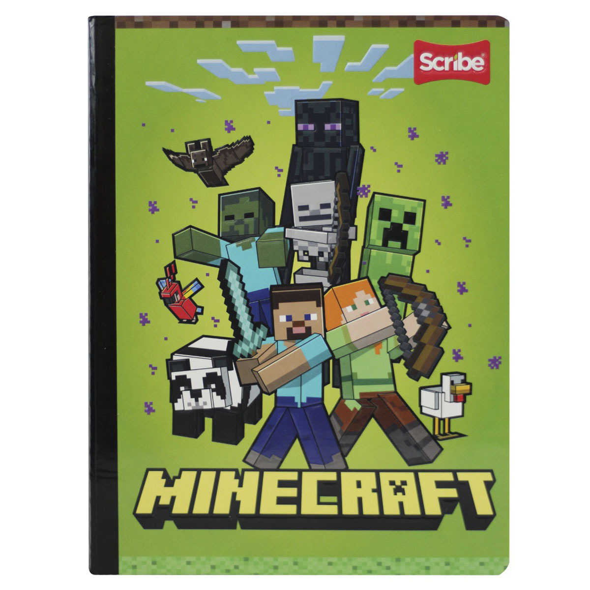 Minecraft Scribe CUADERNO COSIDO RAYA SCRIBE (MINECRAFT, 100 HOJAS) | Office Depot Costa ...