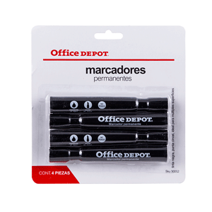 MARCADOR PERMANENTE COLOR NEGRO OFFICE DEPOT