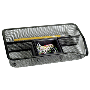 CHAROLA ORGANIZADORA COLOR NEGRO METRO MESH 27 X 16 X 5 CM
