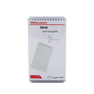BLOCK TAQUIGRAFIA LARGO 80 HJS PAQ/4 OFFICE DEPOT VALUE