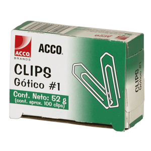 CLIP GOTICO #1 CAJILLA C/100 ACCO